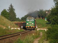 02.08.2012, Stare Juchy, ST44-089 z pociągiem Ełk-Kwidzyn zbliża się do stacji