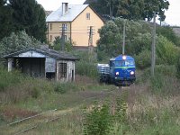 15.09.2011, godz. 14:56 Biała Piska. SU46-004 z pociągiem z podkładami z podsuwalskiej Papierni.