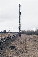 Podg Łęgówek - od lewej: semafor wjazdowy od stron Olecka, semafor wjazdowy od strony podg Lesk i tarcza ostrzegwacza podg Lesk