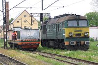 23.05.2005, stacja Ełk. ST44-700 po przyprowadzeniu składu Trakiszki-Rzepin czeka na powrót do Suwałk