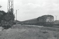 lato 1997 r. stacja Stare Juchy. ST44-608 z opóźnionym 5,5 godziny pociągiem pospiesznym Szczecin-Białystok. Podczas strajku maszynistów odwołana została większość pociągów osobowych. Ten podobnie jak i inne pospieszne pociągi zatrzymywał się na wszystkich stacjach i przystankach, stąd min. to opóźnienie.