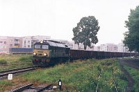 17.07.2000, wjazd na stację Ełk, ST44-668, pociąg TKPS 77780 z Suwałk do Ełku