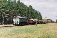 30.04.2003, między Przykopką i Ełkiem, ST44-878, pociąg TKPSc 77782 Suwałki - Ełk