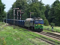 08.08.2012, Stare Juchy, M61-1151 PPM-T z pociągiem Ełk-Gralewo (zwrot pustych wagonów po tłuczniu)