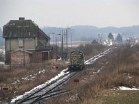 06.03.2009, Skomack Wielki przed przebudową, SM42-067 luzem jako pociąg TKMSc 7790 Ełk - Orzysz