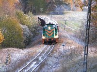 03.11.2006, przed Bajtkowem, SM42-433 z pociągiem TKMSc 790 Ełk - Pisz