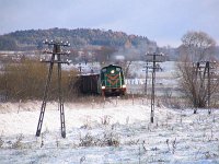 03.11.2006, za Pogorzelą Wielką, SM42-433 z pociągiem TKMSc 790 Ełk - Pisz
