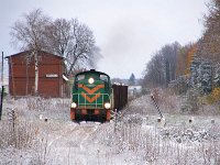 03.11.2006, Drygały, SM42-433 z pociągiem TKMSc 790 Ełk - Pisz