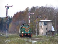 03.11.2006, Pisz - nastawnia zachodnia, SM42-433 z pociągiem TKMSc 790 Ełk - Pisz